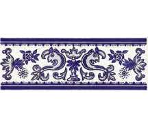 Zocalo cenefa cuarteo azul zocalo-mainzu-8 Бордюр